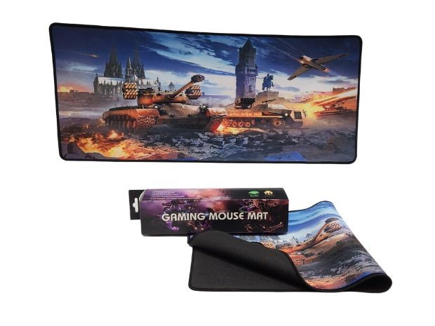 &u+ MOUSE PAD GRANDE ANTIDESLIZANTE GUERRA 30 X 70